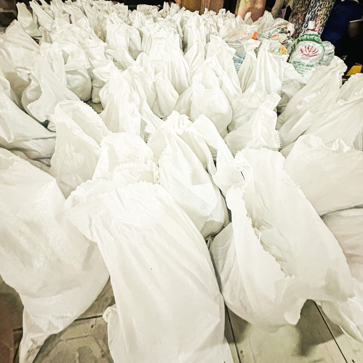 Food distribution to flood victims